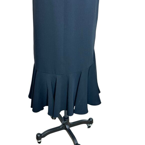 Cinq a sept Gramercy Black Strapless Ruffle Midi Dress| Size 4 - Picture 9 of 12